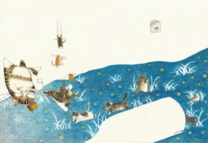 喵嗚島 The island of Meow Mertiral：pencil.watercolour pencil .watercolour size：27*18.5 collected